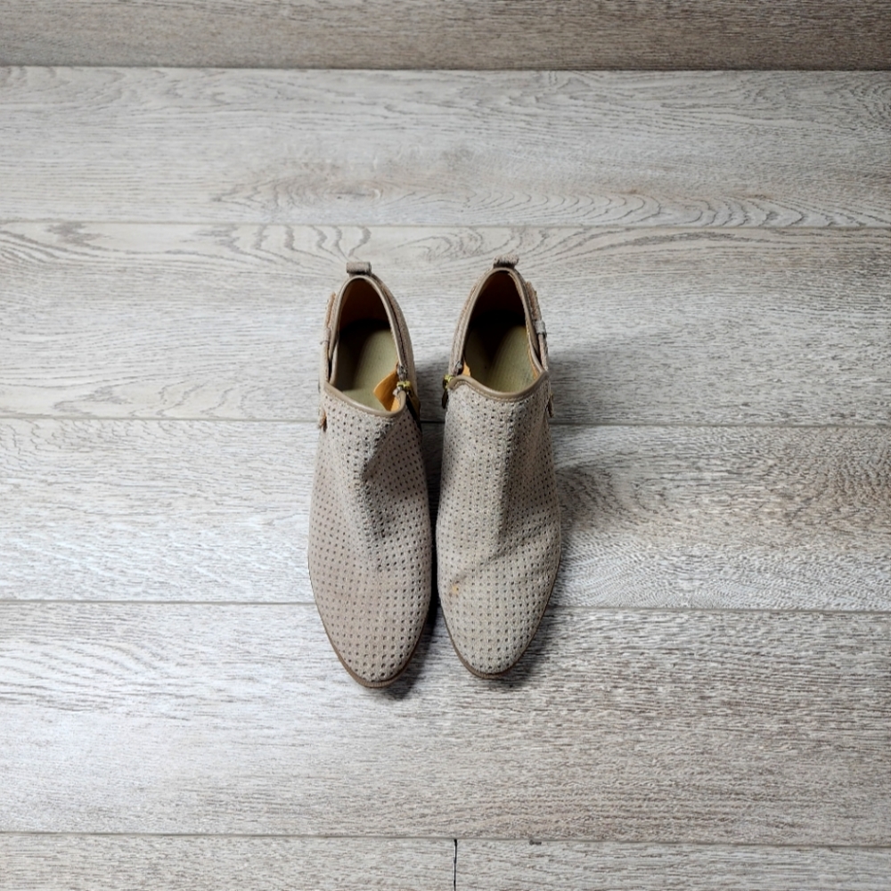 Franco Sarto Perforated Suede Leather Booties